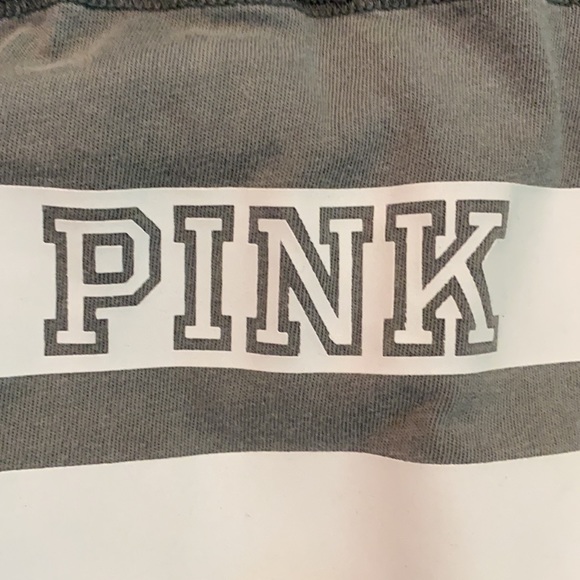 Grey VS pink hooded long sleeve with logo - Picture 2 of 8